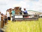 Wakili Sumsel, Petani OKI Panen Raya Serentak Bersama Presiden Secara Virtual